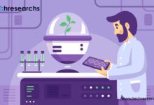 A scientist working with bioprocessing equipment in a laboratory.